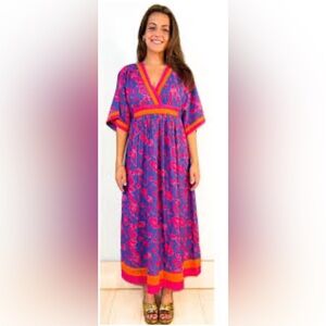 Beautiful colorful La Plage Kaftan size small